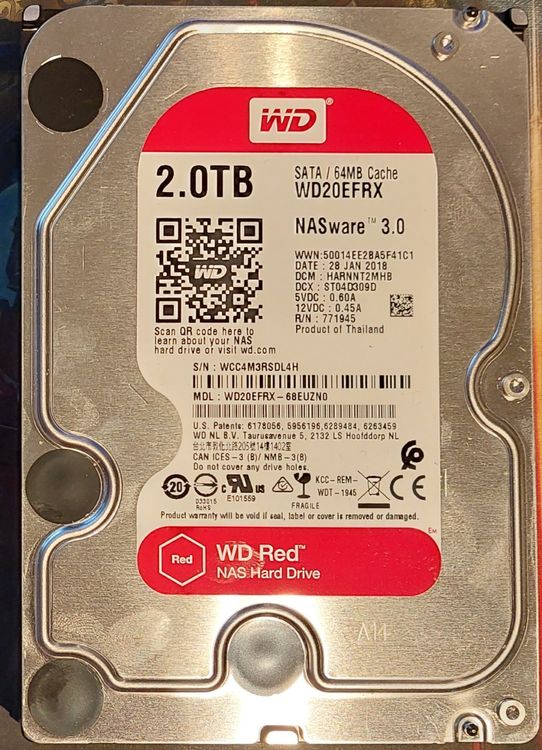 2.0 TB WD WD20EFRX NASware 3.0 Kaufen auf Ricardo