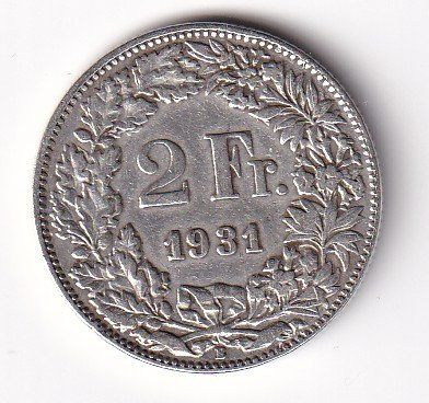 Tutti le monete: 2 Franken 1931 rar – Usato da Neuchâtel venduto da karlpierrino