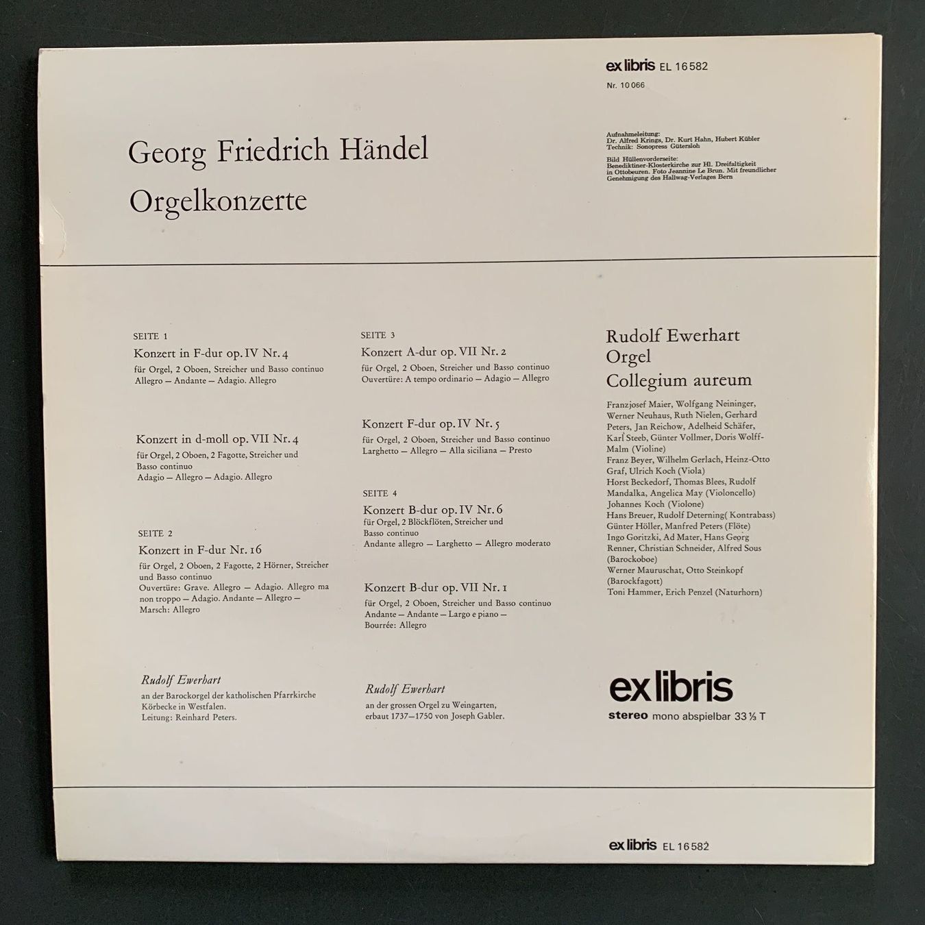 Dischi in vinile: Ewerhart/Collegium aureum: Orgelkonzerte – Usato da Stans venduto da Abukadnezar 1