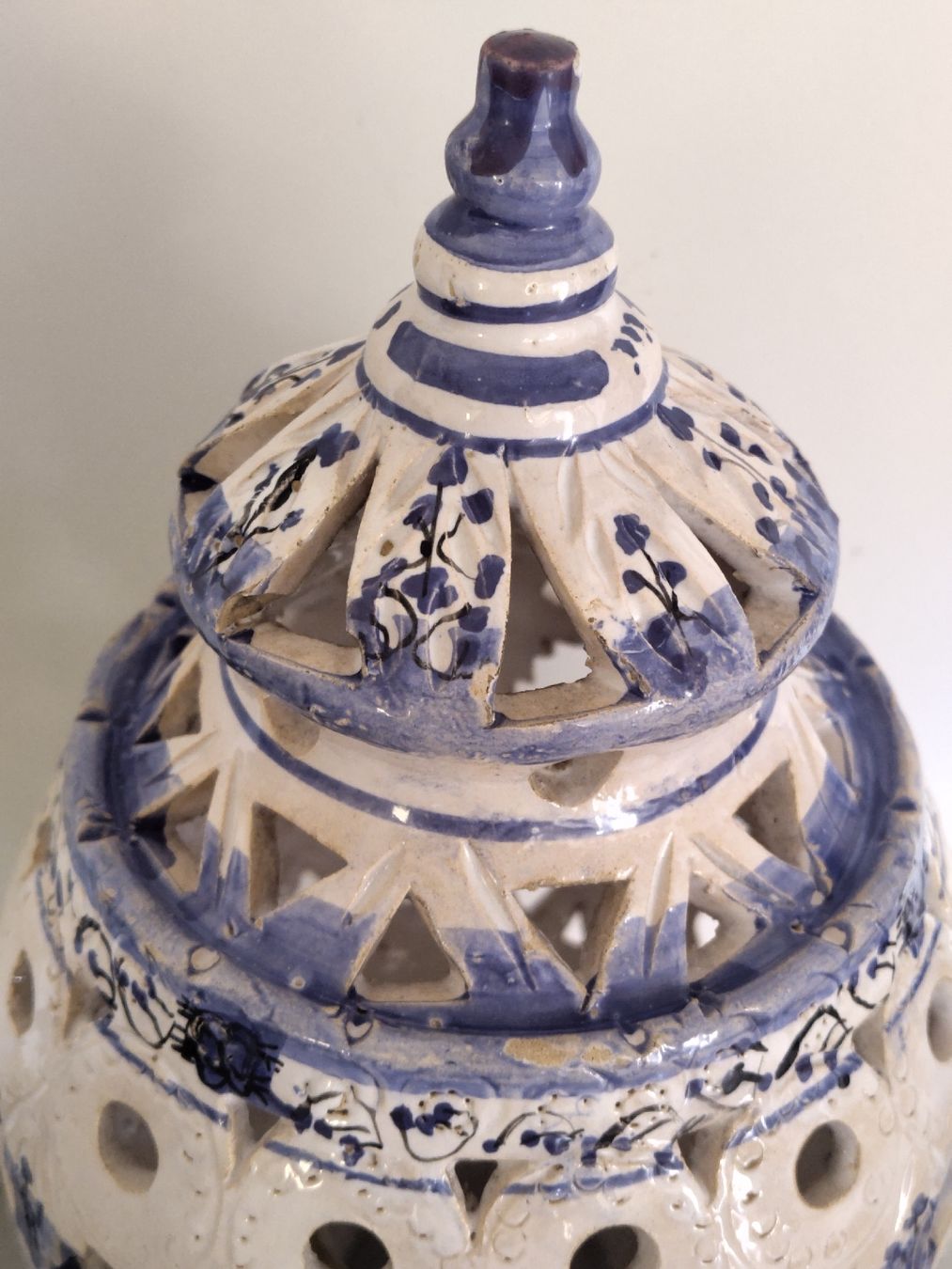 Lampade: Keramik Lampe blau-weiss – Usato da Biel/Bienne venduto da DoNa82 1
