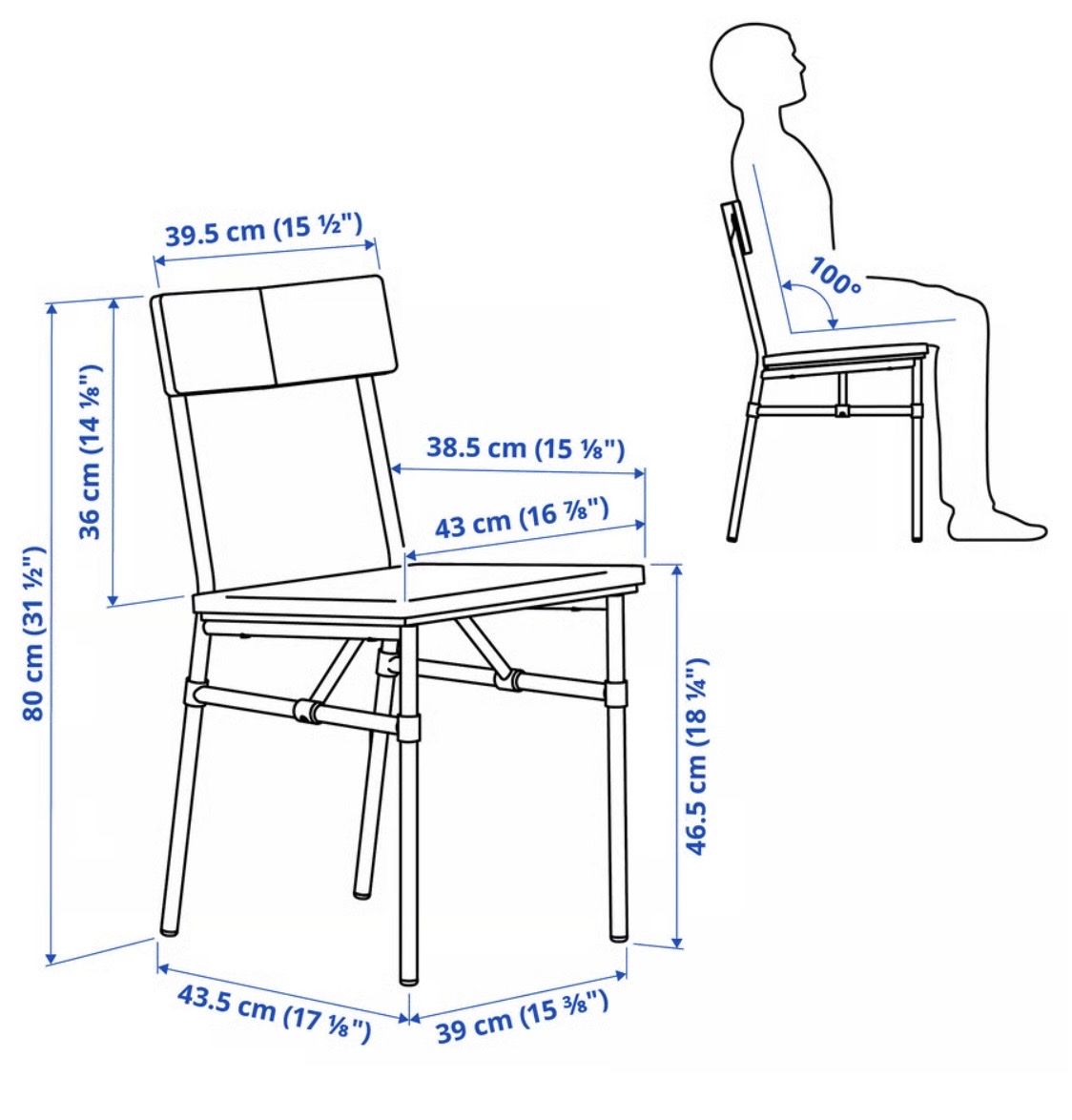Ikea Chaises: Esstisch mit drei Stühlen – D'occasion à Langwies par ann_n88c 3