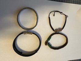 Armbänder Leder Edelstahl Guess Fossil