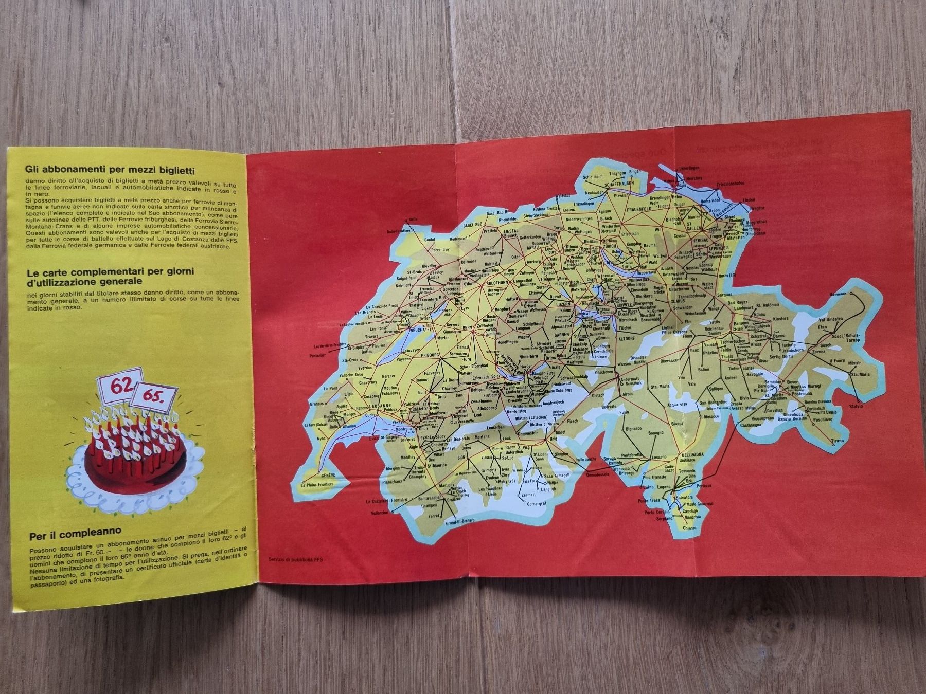 SBB/CFF/FFS Documenti: Werbeprospekt der SBB von ca. 1971 – Usato da Bözberg venduto da heinz-d 1