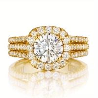 18k vergoldete Wunderschöner mit Zirkonia,  Grösse 9/59