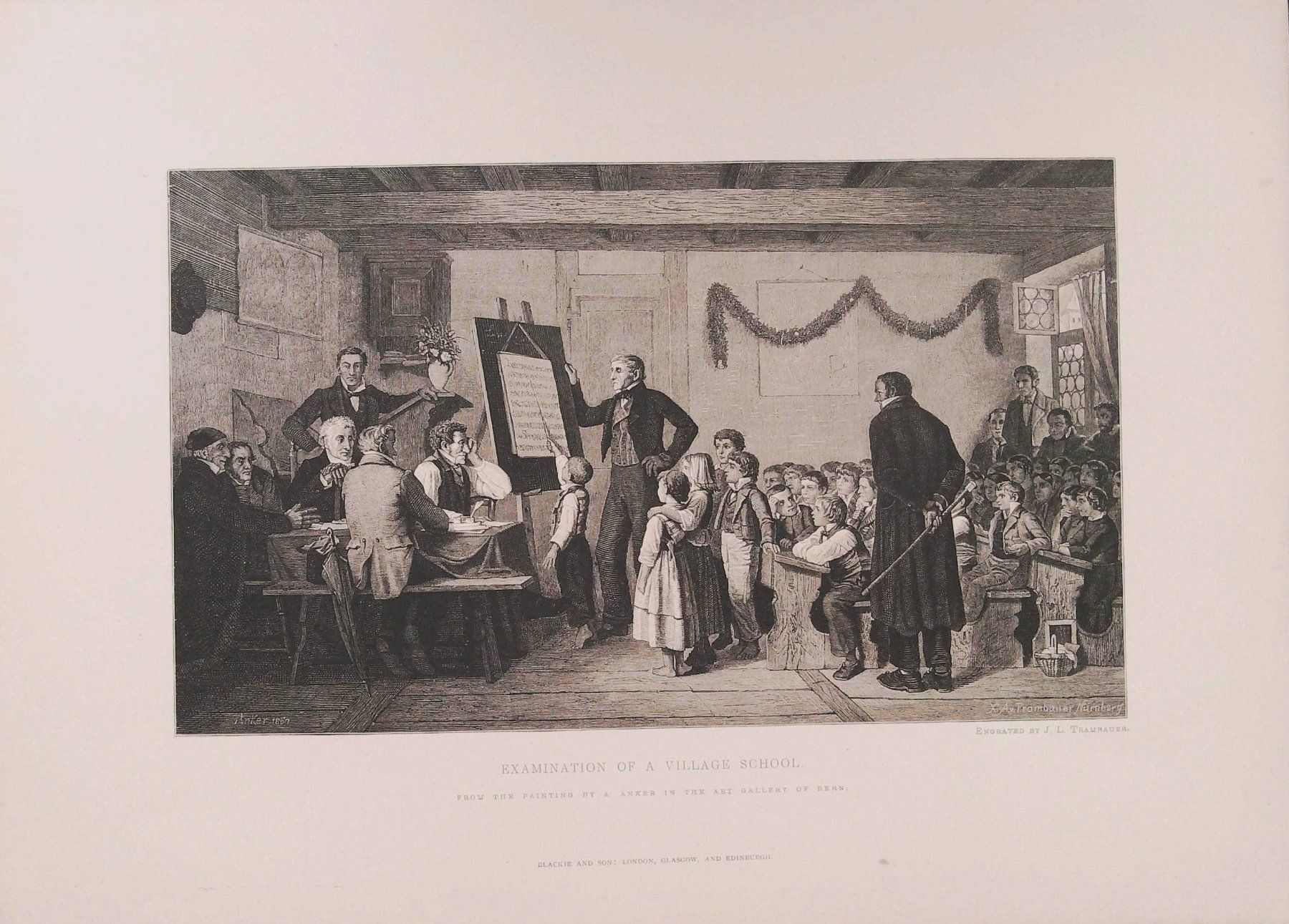 Stiche: Schule Holzstich nach Anker 1881 – Gebraucht aus Rafz von Helvet32