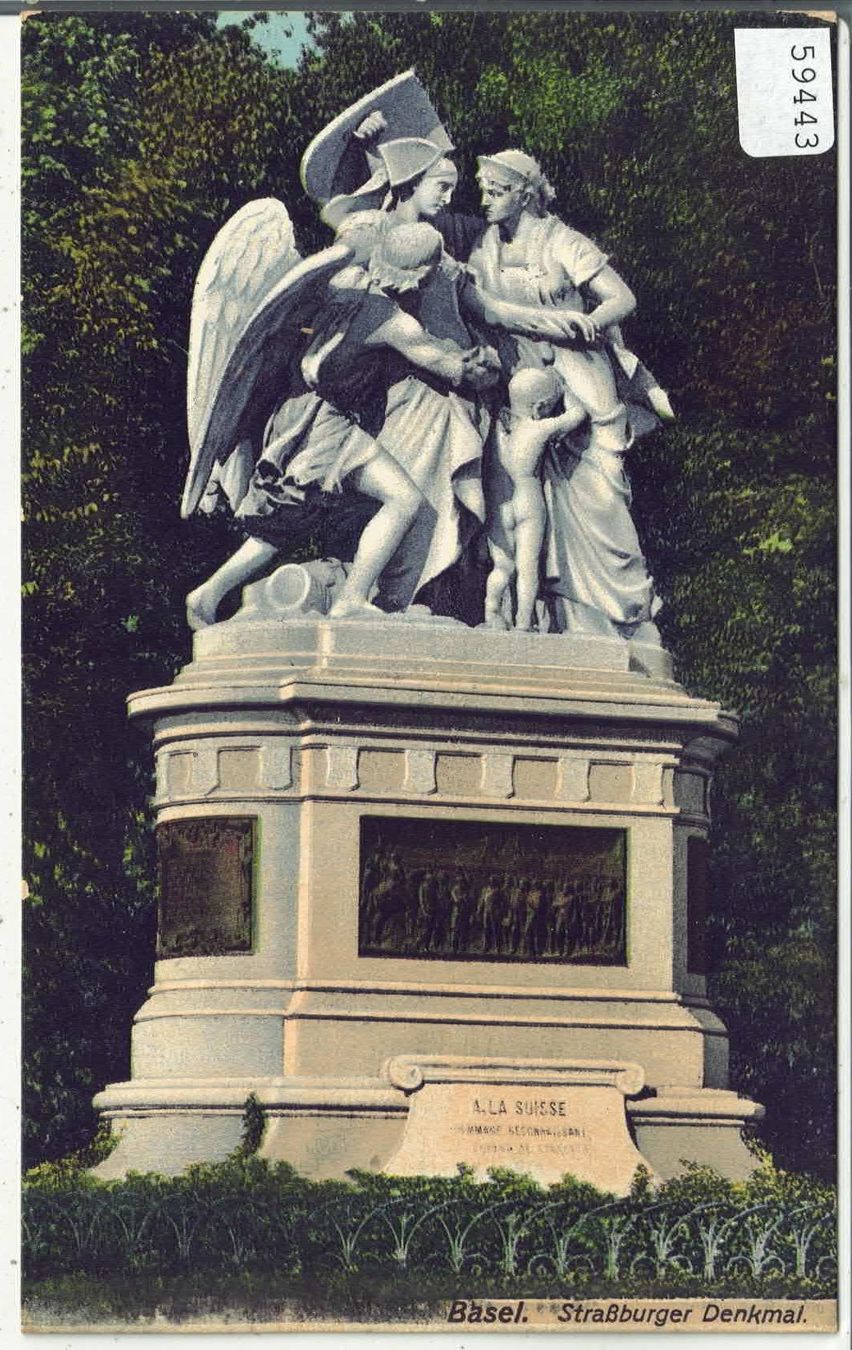 Ansichtskarten: Basel - Strassburger Denkmal - coloriert – Gebraucht aus Ettingen von Kartenplanet