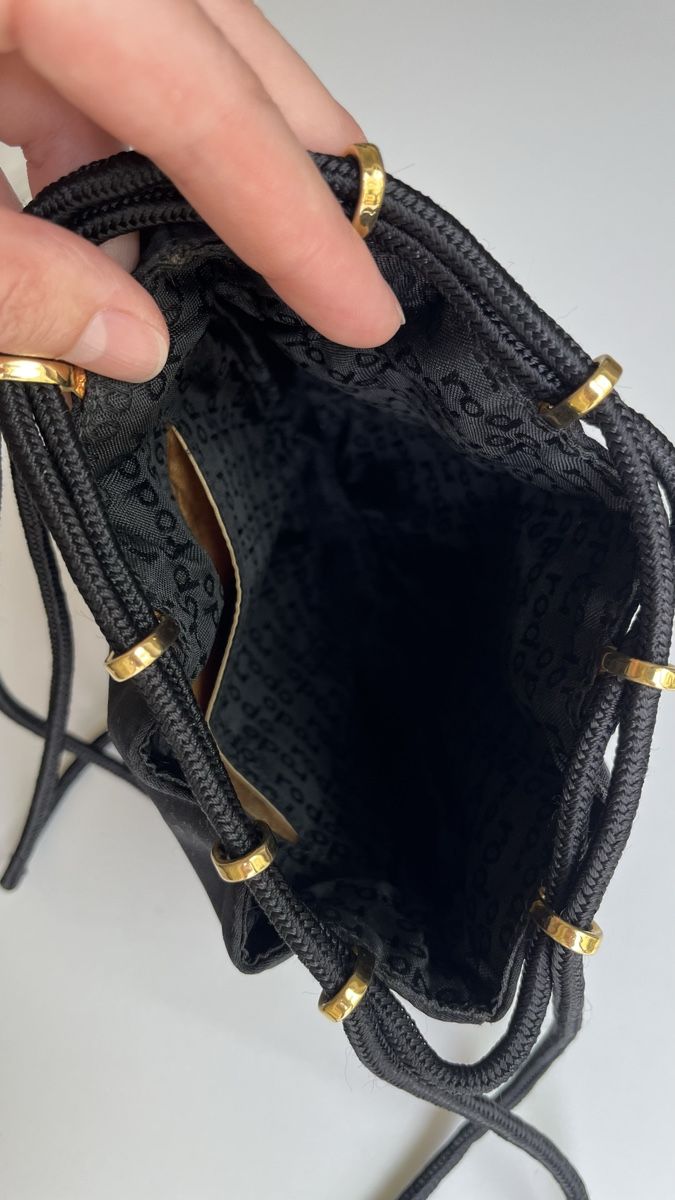 Sacs femmes: VINTAGE BLACK SATIN POUCH BAG RODO – Neuf (Voir description) à Lugano par yul_fhg2 7