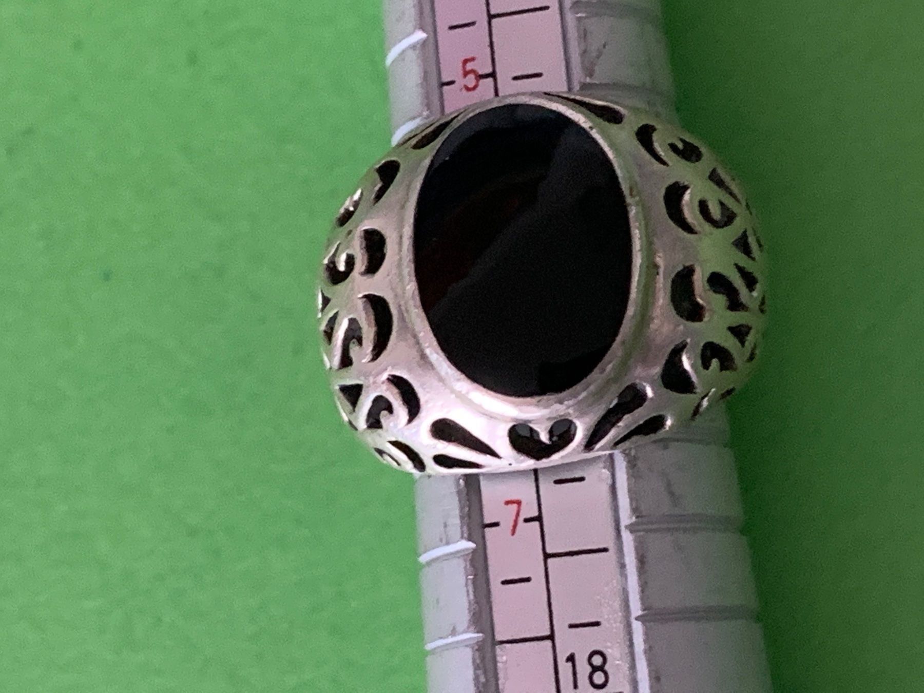 Onyx Ringe: Silberring ONYX halbmond (rg 53) – Gebraucht aus Laufen von belleskulptur 2