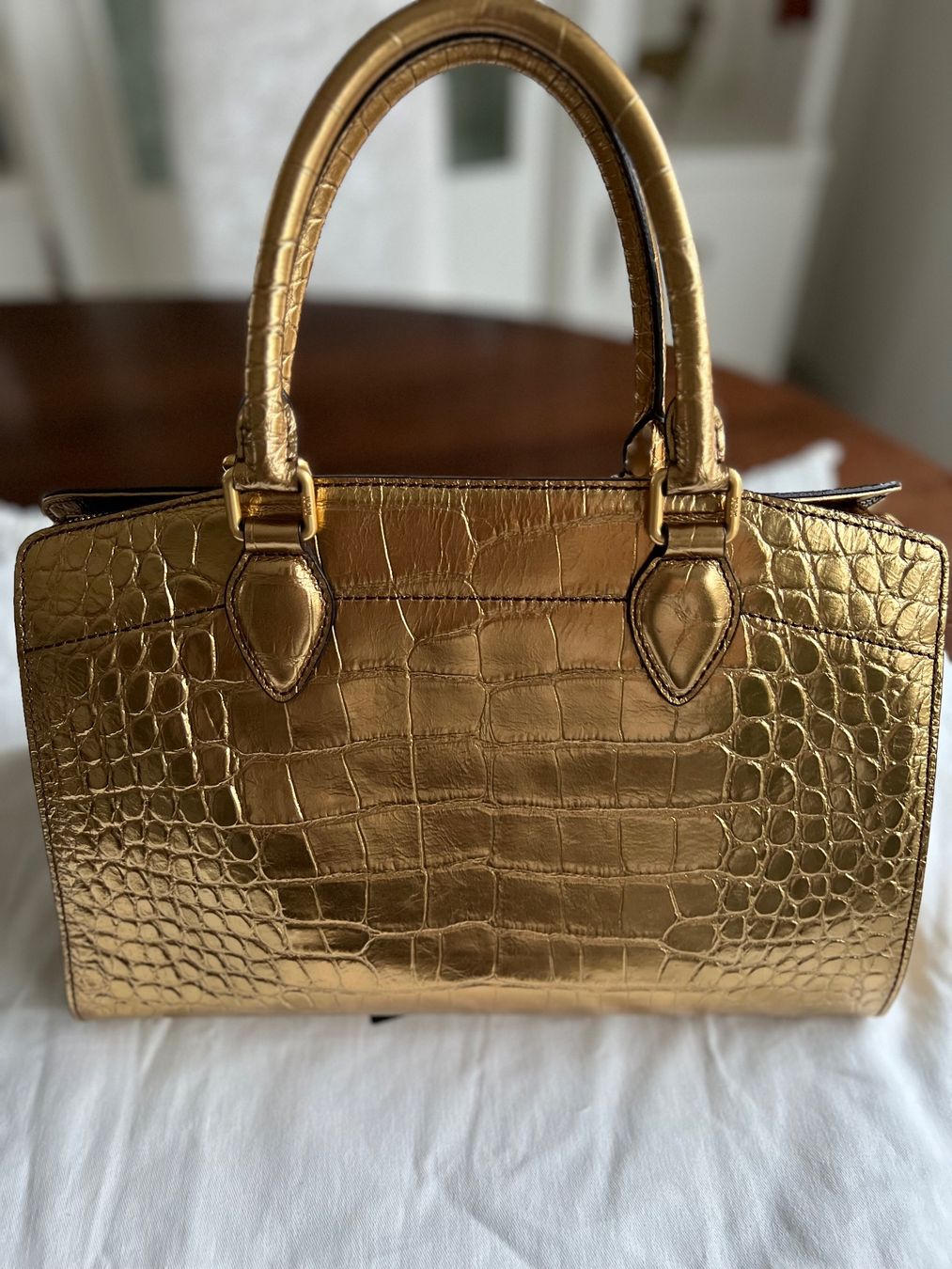 Mcm Borse da donna: MCM Handtasche, Gold, Neuwertig ein Hingucker! – Nuovo (secondo la descrizione) da Ebmatingen venduto da Mistelu