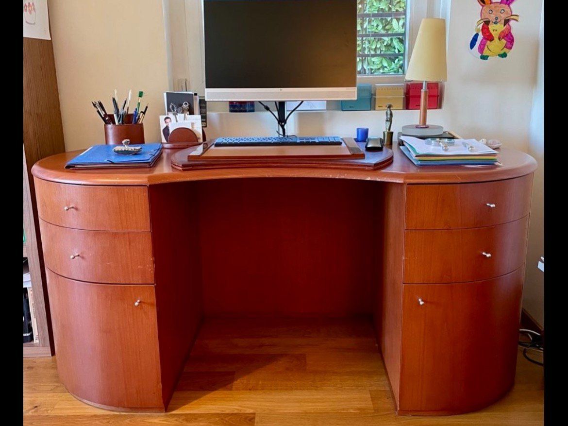 Scrivanie: Bureau - 3 Commodes -Table - Merisier -Milano1995-Sur Mesure – Usato da Corseaux venduto da Cobea 6