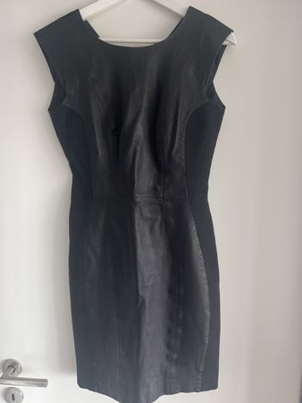 Lederkleid schwarz Gr. 36