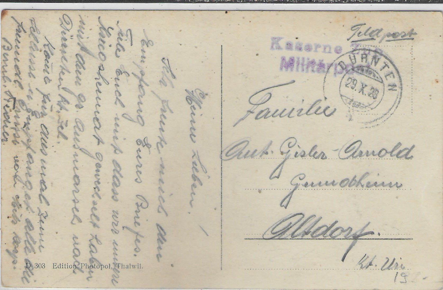 Cartoline postali: Dürnten - Generalansicht – Usato da Ettingen venduto da Kartenplanet 1