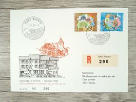 TR62 Enveloppe + Timbre Suisse 1985 - 1000 Ex
