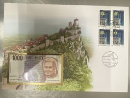 Banknotenbrief San Marino - Selten