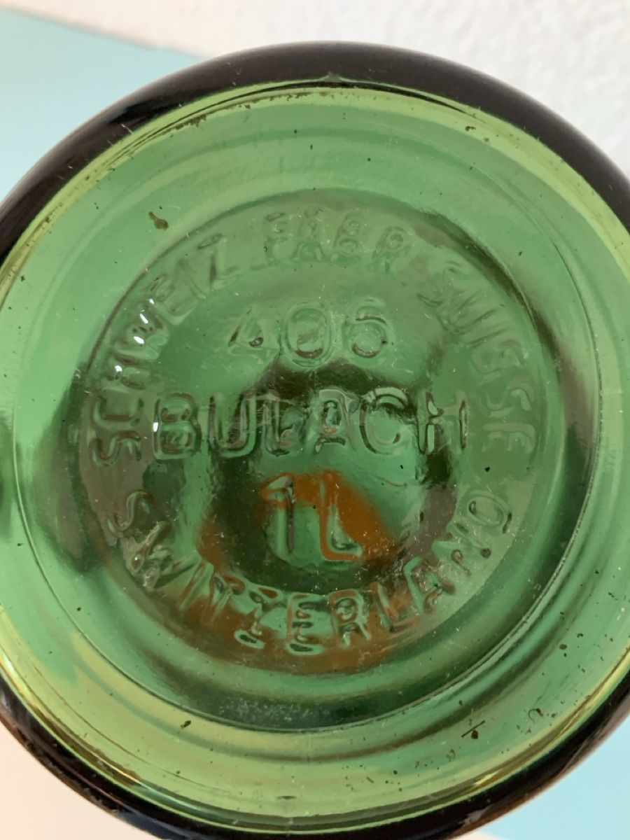 Bülacher Behälter & Ähnliches: Vintage Bülach Einmachglas, grün, Scheunenfund – Gebraucht aus Höri von outsells 5