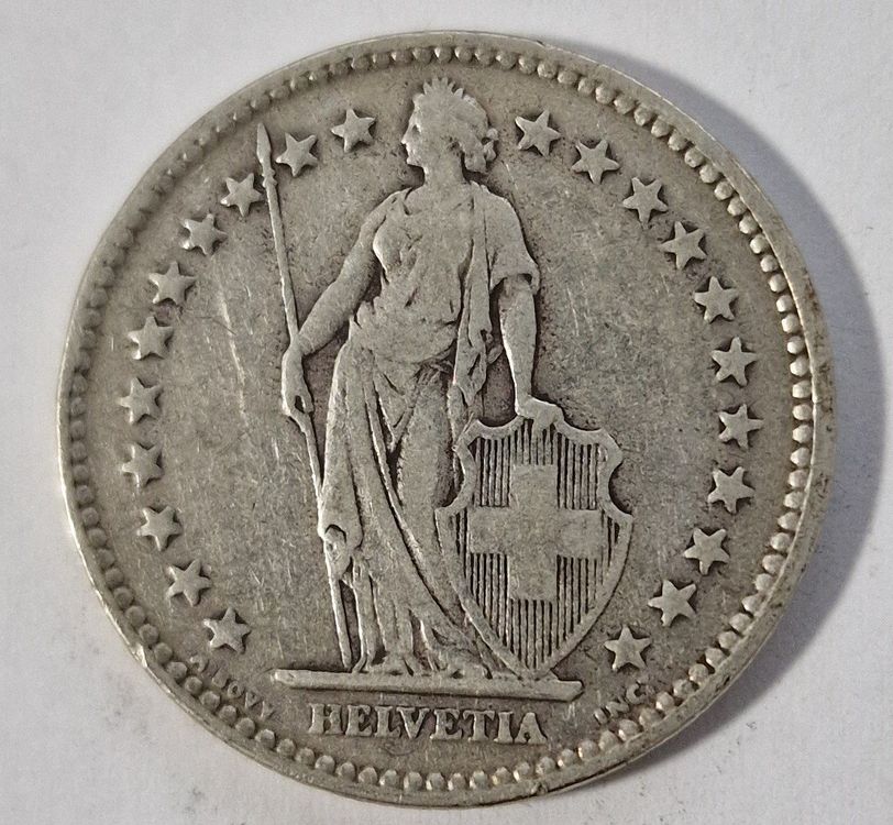 Tutti le monete: 2 Franken 1921 Schweiz Silber – Usato da Mitlödi venduto da Raphy1996 1