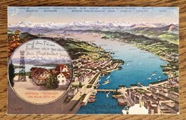 Uetliberg-Restaurant und See 1925, n.Freiburg z. L.Ruckstuhl
