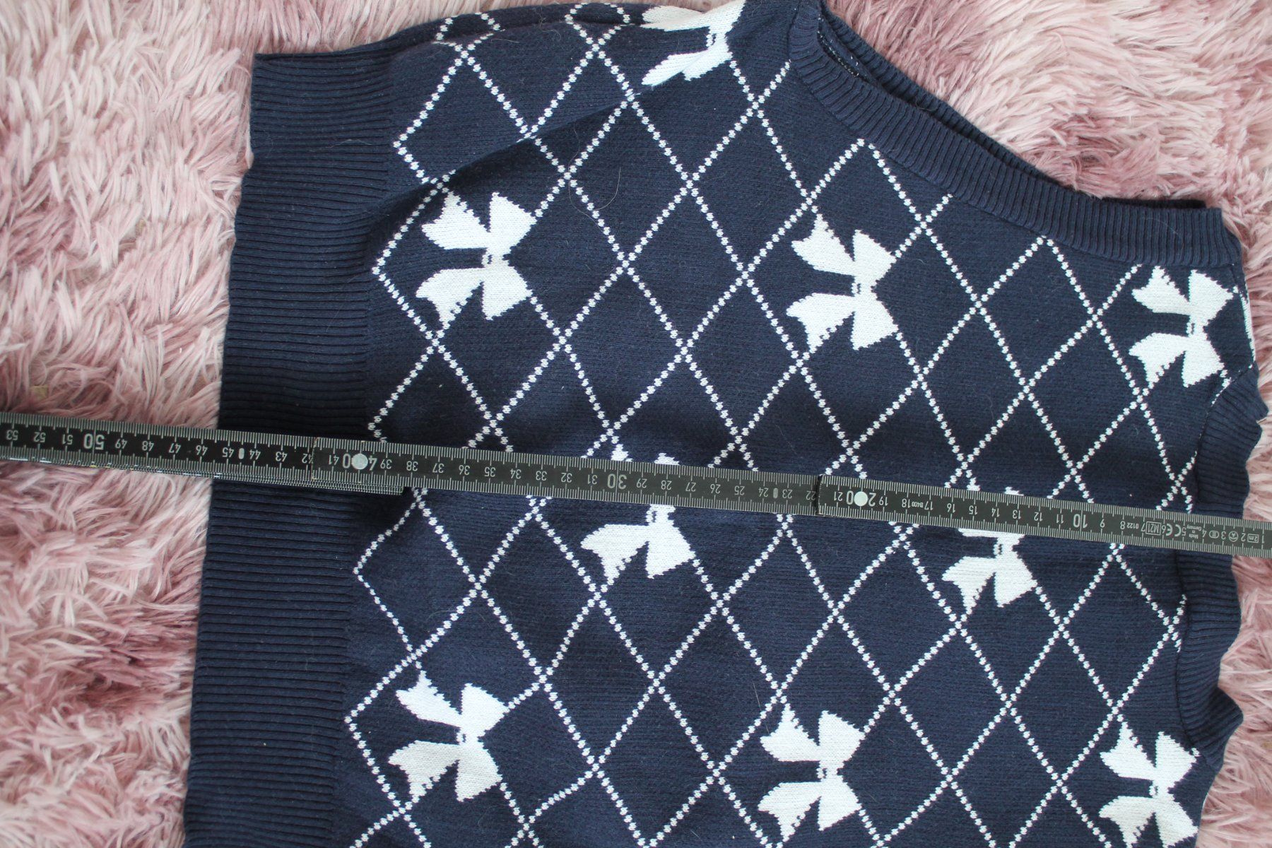 Only Gilet & Giacche senza maniche: Only Pullunder Weste, dunkelblau mit Schleifen Maschen – Nuovo (secondo la descrizione) da Hüttwilen venduto da pinti55 4