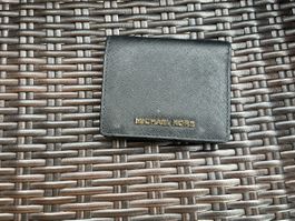 Portefeuille Michael Kors noir cuir petit, état d'usage