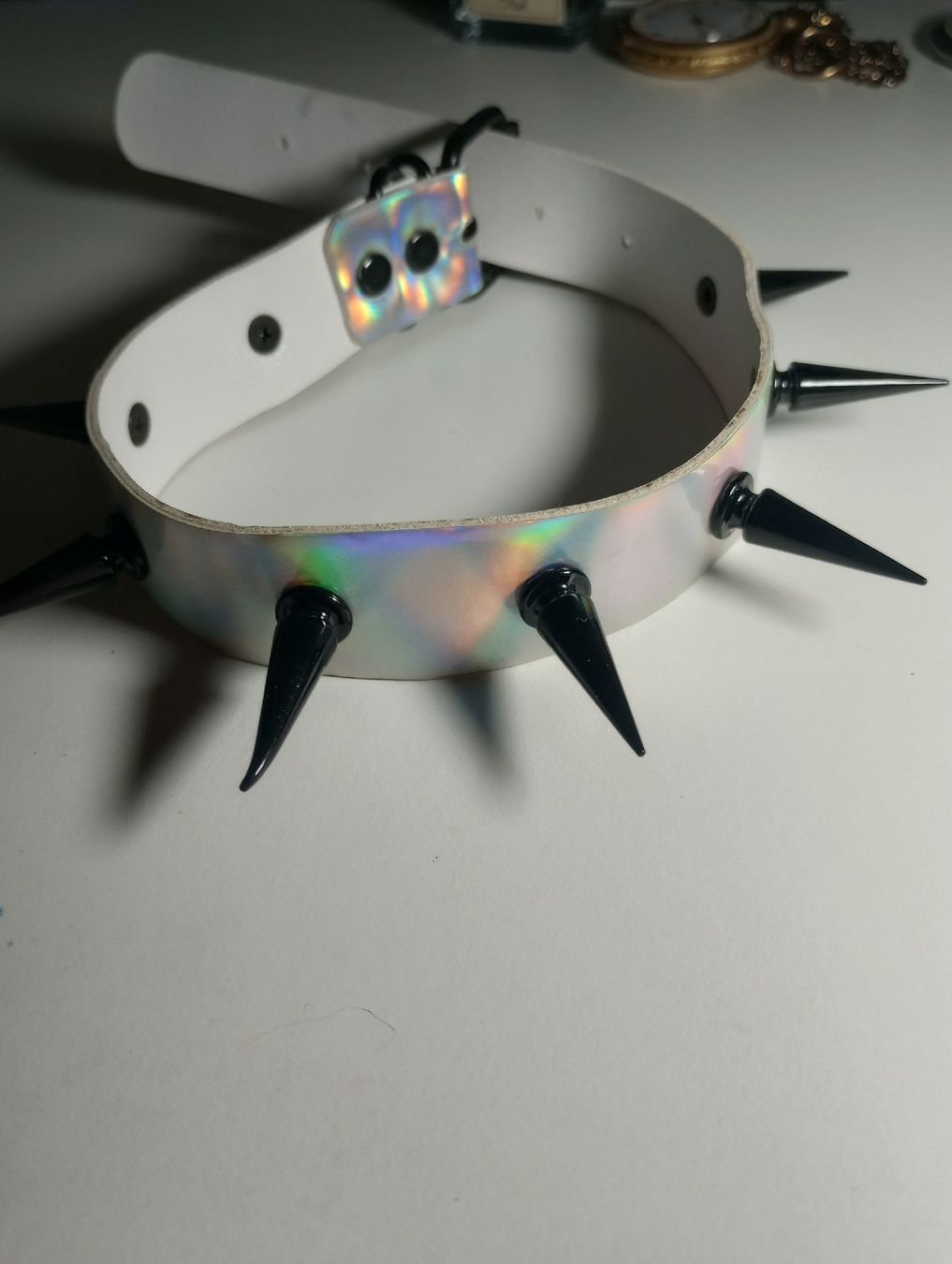 Catenine: punk chocker necklace with black spikes and effects – Nuovo (secondo la descrizione) da La Chaux-de-Fonds venduto da eth_v2jd