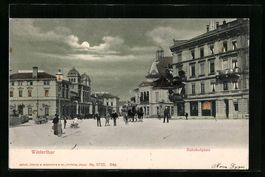 Mondschein-AK Winterthur, Strassenpartie