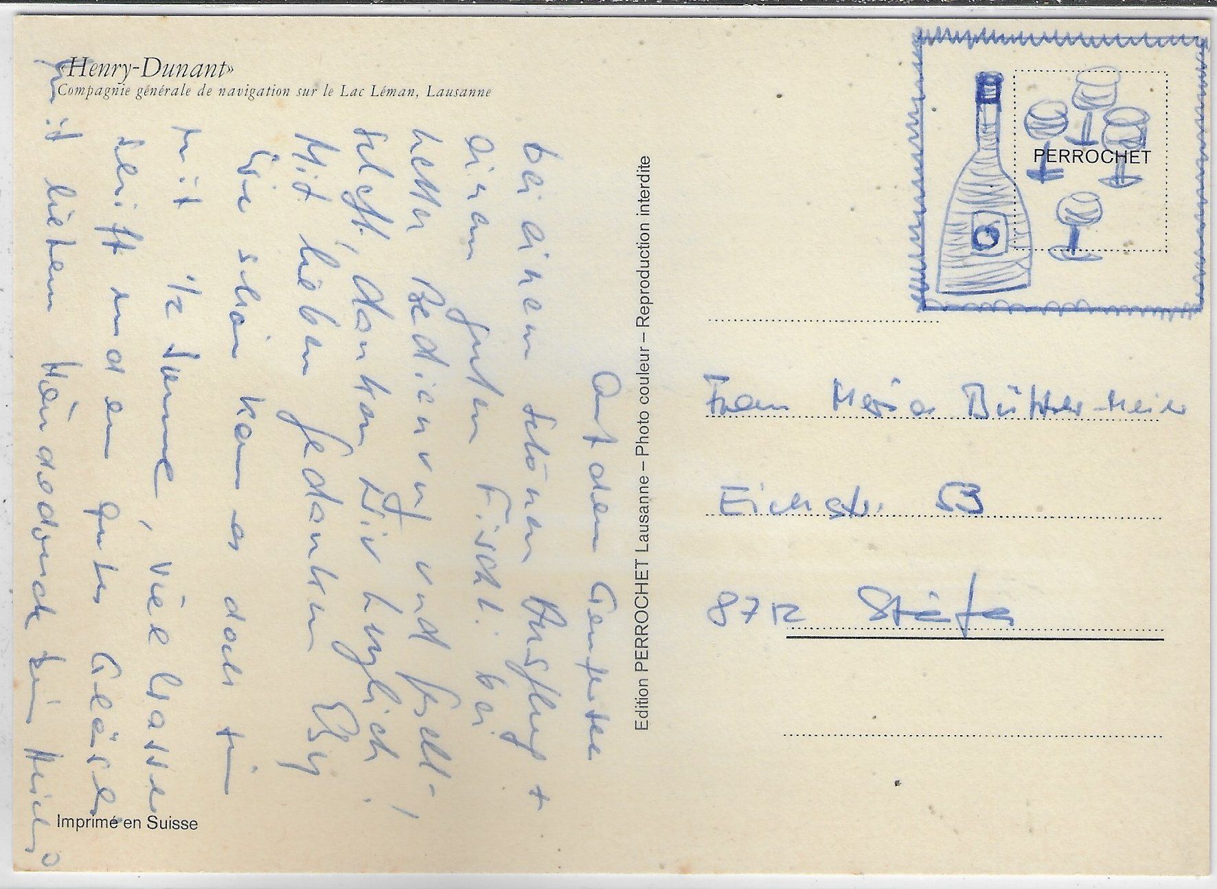 Cartoline postali: Lac Leman - "Henry Dunant" – Usato da Ettingen venduto da Kartenplanet 1