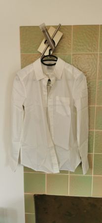 Business Bluse weiss elastisch Langarm 34/36