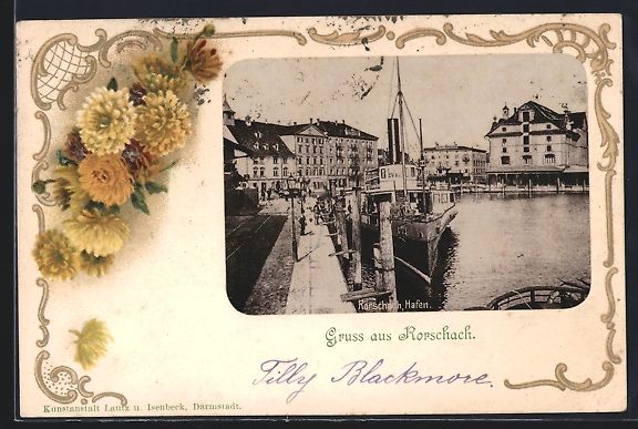 Cartes postales: Litho Rorschach, Partie im Hafen im flor – D'occasion à Berlin par bartko-reher