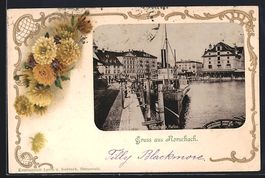 Litho Rorschach, Partie im Hafen im flor