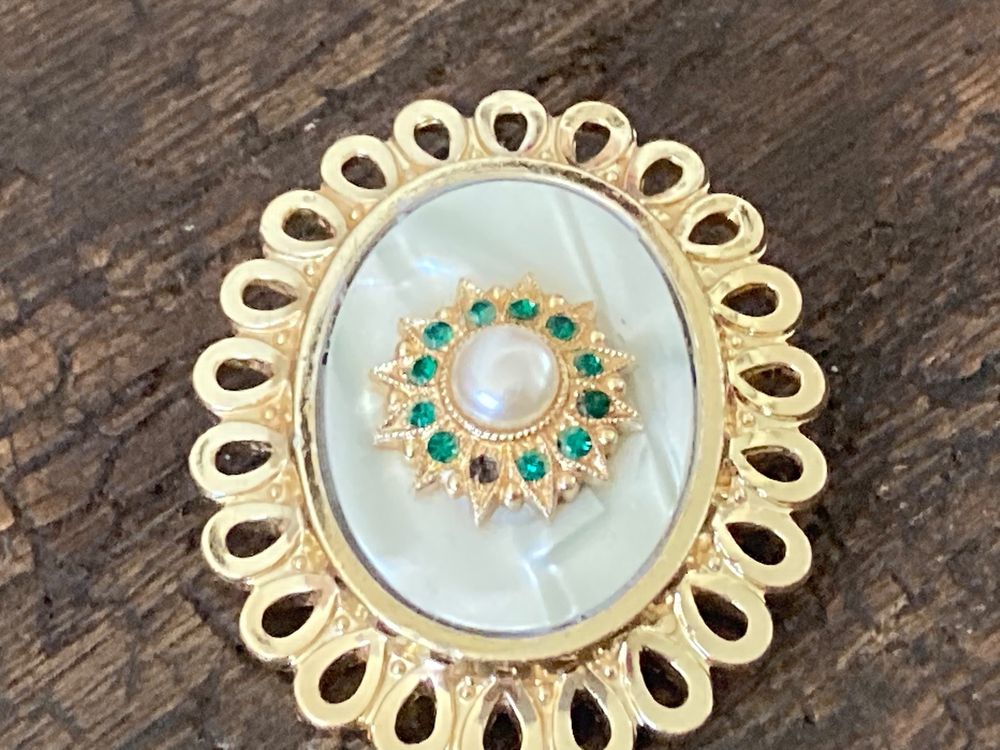 Broche "Hayworth" argentée