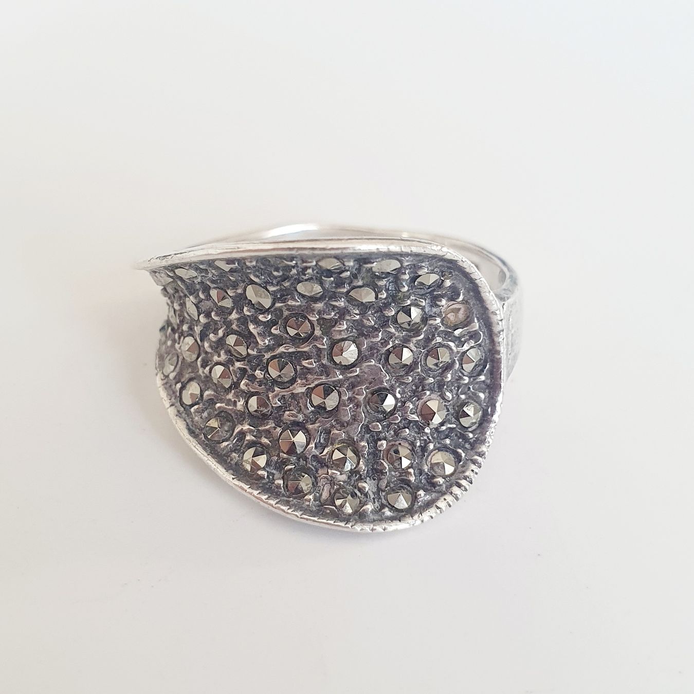 Anelli: Vintage Silber Ring mit Markasiten, Grösse 18.3 mm – Usato da Kreuzlingen venduto da Wunderkiste123 3