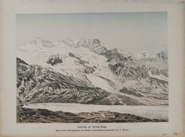 Bernina Hospiz Cambrena Tonlithographie von Weber