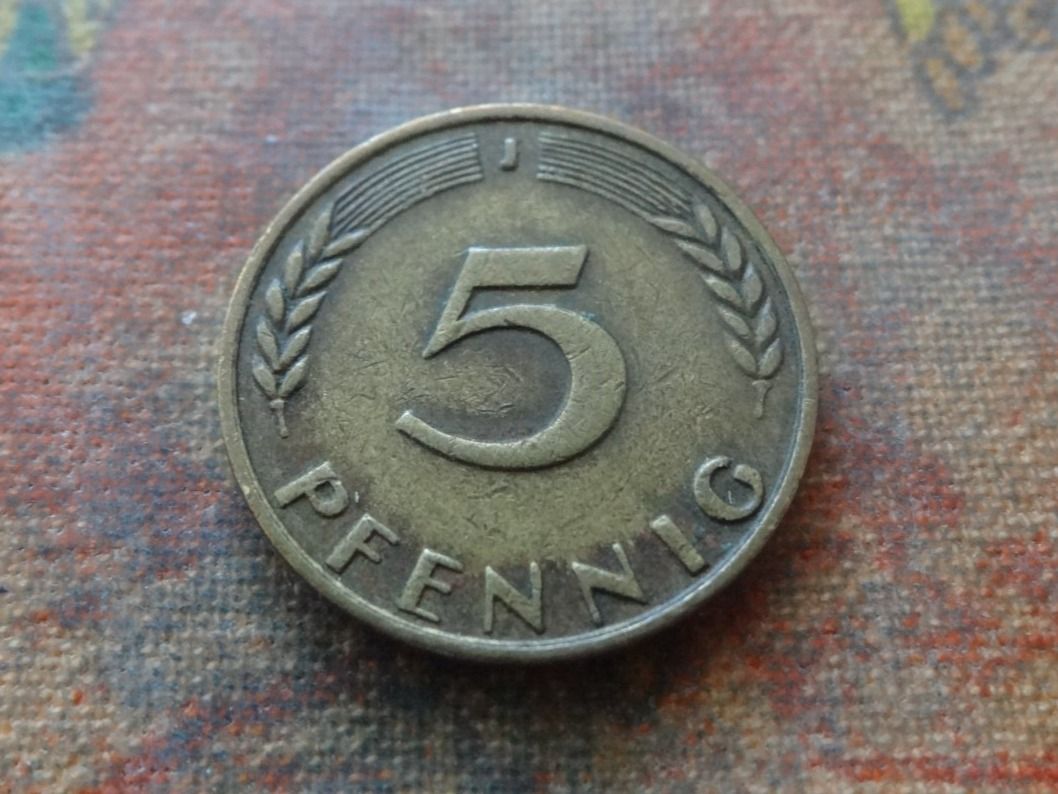 Tutti le monete: DEUTSCHLAND 5 Pfennig 1950 – Usato da Romanel-sur-Lausanne venduto da Swift13 1