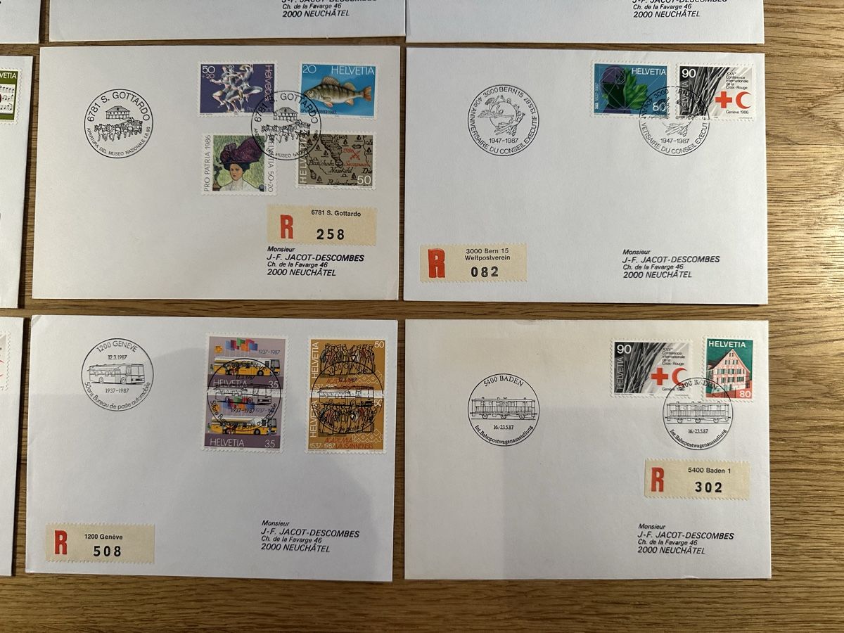 Alle Briefmarken: 13x Sonderbriefe R-Briefe mit Sonderstempel – Gebraucht aus Schmitten / FR von Samsara169 4