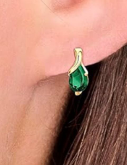 Orecchini pendenti & Orecchini a lobo: Ohrring aus Gold und Smaragd – Nuovo e nell'imballaggio originale da Hemmental venduto da BlingBling1 2