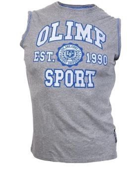 OLIMP Herren Tank Top Grau Fitness Sommer Muskelshirt XL NEU