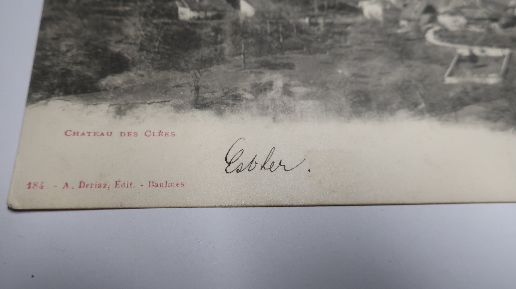 Ansichtskarten: Chateau des Clées   1901 – Gebraucht aus Cormoret von Pascalll2001 2
