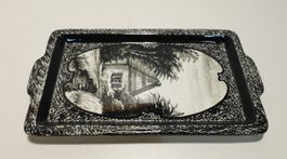 Keramik Schaffhausen 50/60er jahre Butterplatte  22 x 12 cm