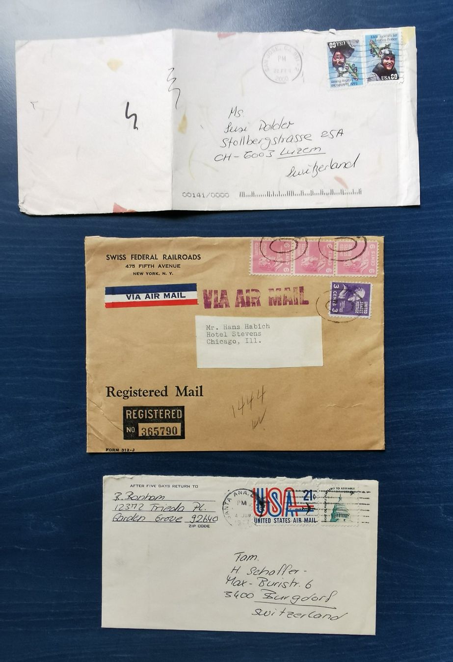 Tous les timbres: USA 3 Belege – D'occasion à Aadorf par Chnorli-Furz