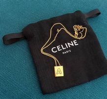 Halskette mit Buchstabe A von Celine, Paris  - vergoldet 