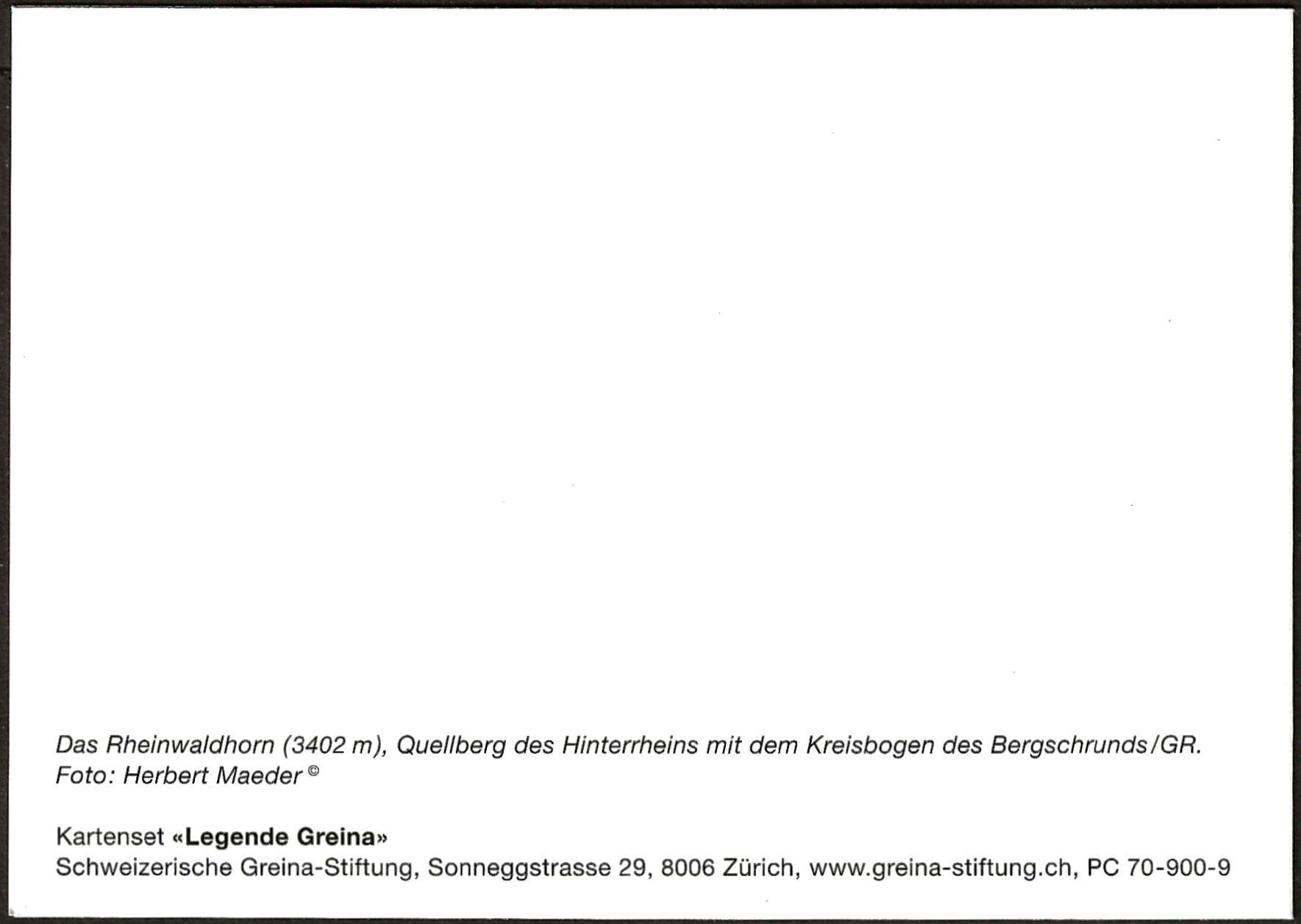 Cartoline postali: Ansichtskarte Rheinwaldhorn mit Bergschrund – Nuovo (secondo la descrizione) da Lenk im Simmental venduto da Ruedauph 1