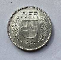 1952 5 Franken -unz Silber