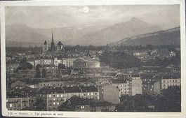 GENÈVE Vue générale de nuit