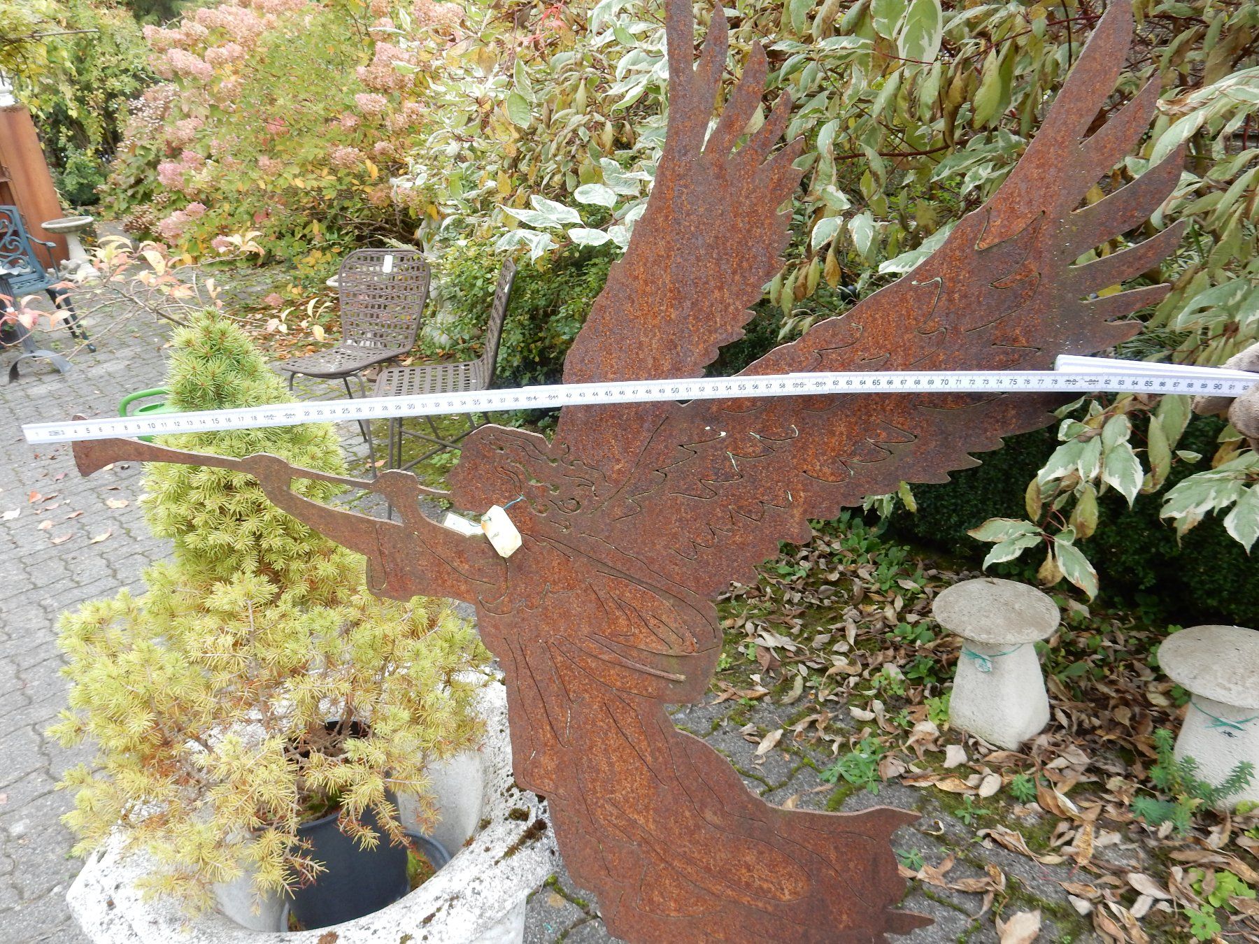 Figuren: Gartendeko Figur: grosser Engel mit Trompete - Rost – Neu (gemäss Beschreibung) aus Jona von simongarden 4