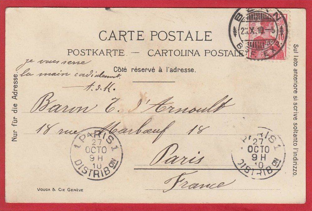 Cartoline postali: BERN, KÄFIGTURM, LITHO – Usato da Grüningen venduto da Kartenlaube 1
