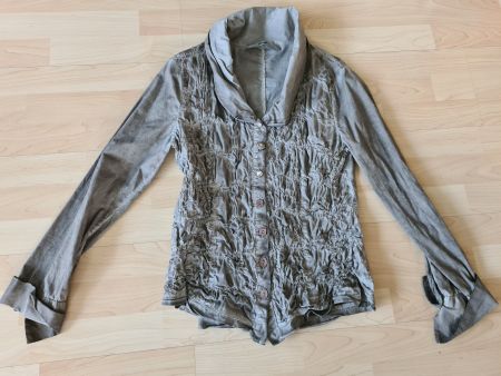 Bluse von Bottega, grau, wie neu, Gr. 38