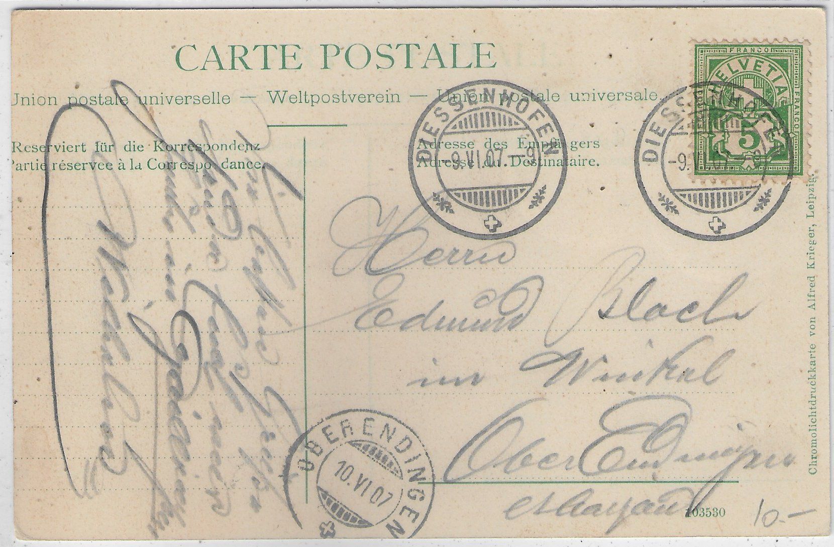 Cartes postales: Diessenhofen - Dampfer "Schweiz" – D'occasion à Ettingen par Kartenplanet 1