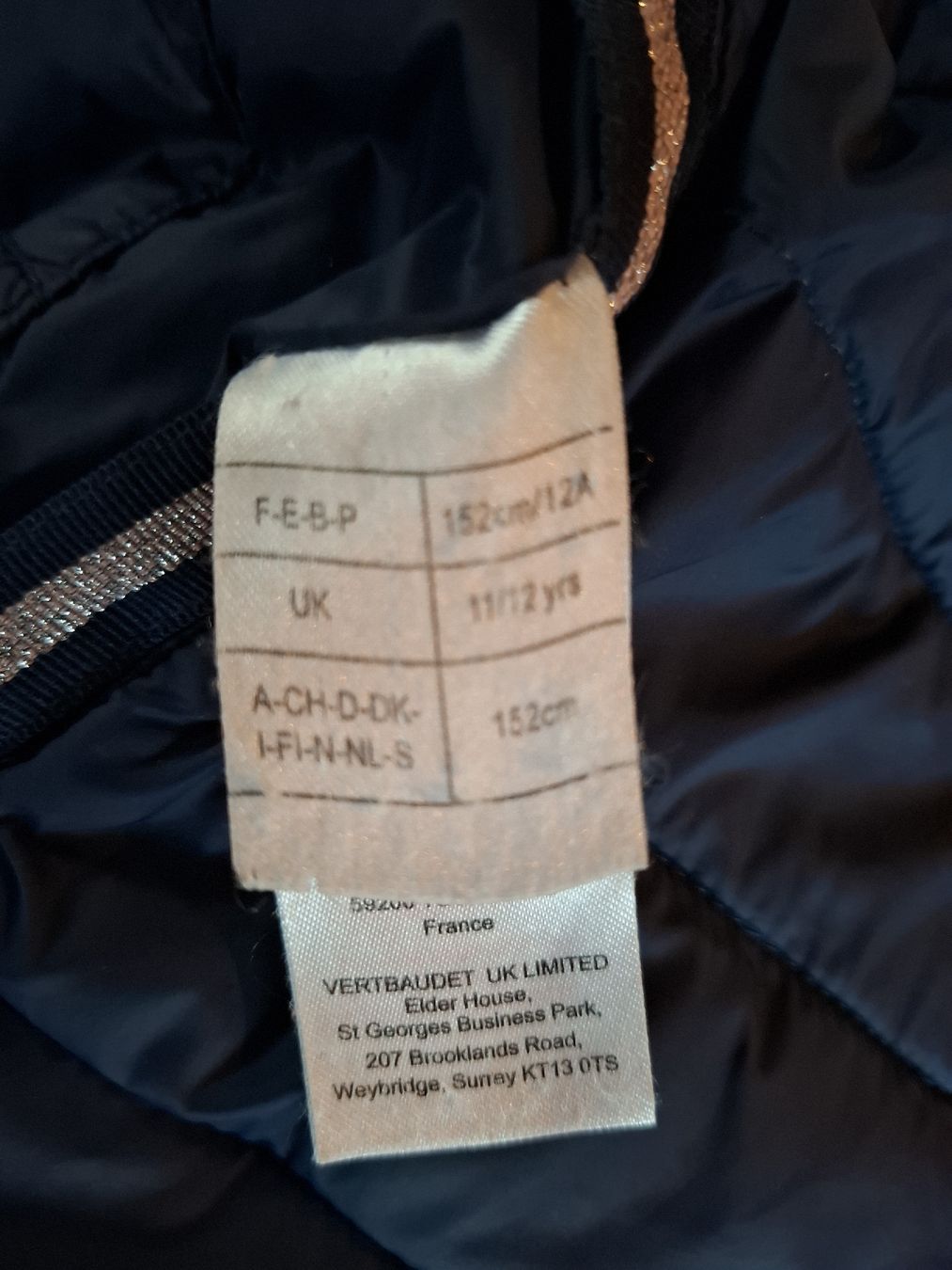 Giacche & Cappotti: Veste réversible Vertbaudet bleu, 152 cm, état usagé – Usato da Cousset venduto da Magi6 2