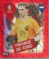 EURO 2024 Topps sticker Foil Red FRENKIE DE JONG NETHERLANDS