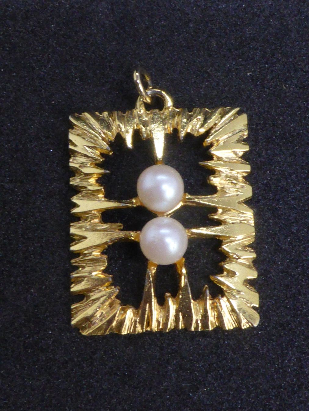 Anhänger: Pendentif en plaqué or vintage et 2 perles – Gebraucht aus Porrentruy von Tic-Time 6